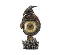 Fantasy & Mythology Clockwork Reign Steampunk Dragon Mantel Clock | Clocks - Resin / Brass