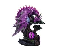 Nemesis Now Draconic Seer Figurine 17cm, Resin, Pink/Purple, Dragon on Tree Figure, Purple Dragon Ornament, Collectable Dragon Giftware, Cast in the Finest Resin, Expertly Hand-Painted