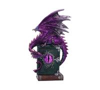 Fantasy & Mythology Dragon Fable Purple Dragon on Book Figurine 24cm | Figurines - Resin