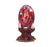 Nemesis Now Elemental Dragonlings - Fire Red Dragon Glass Egg Figurine, Resin, Red, Cast in the Finest Resin, Expertly Hand-Painted