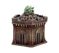 Fantasy & Mythology Green Dragon on Castle Crypt Box 12.5cm | Boxes | Acotis