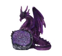 Fantasy & Mythology Guardian of the Geode Purple Dragon Figurine 11.5cm - Resin