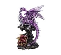 Fantasy & Mythology Hatchling Protection Dragon and Dragonling Parental Figurine - Resin