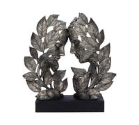 Nemesis Now Natural Emotion - Love 31cm, Resin, Silver, Touching Heads Leaves Sc