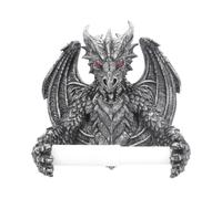 Fantasy & Mythology Obsidian Menacing Gothic Dragon Toilet Roll Holder | Toilet - Resin