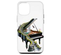 Fantasy Nature Piano Staircase Waterfall Musical Escape Case for iPhone 12/12 Pro