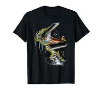 Fantasy Nature Piano Staircase Waterfall Musical Escape T-Shirt