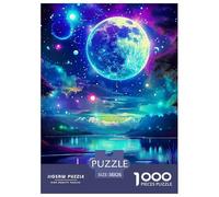 Fantasy Night by Starry Lake Puzzle 1000 Pieces for Adults Teens Hobby Relax Creative Fantasy World Long-Lasting Durable 38x26cm/1000pcs