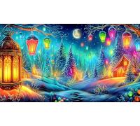 Fantasy-Night-Scene 1000 Pieces Jigsaw Puzzles for Adults Challenging Game Jigsaw Puzzle Home Decoration for The Whole for Women, Gifts for MenFantasy-Night-Scene75x50cm/1000pcs