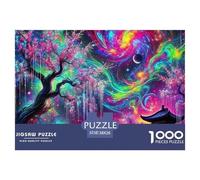 Fantasy Night Scene 1000 Pieces Paper Jigsaw Puzzle Vibrant Colors Colorful Jigsaw Puzzle Unique Gift For Adults And Kids Gifts 38x26cm/1000pcs