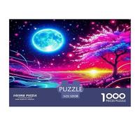 Fantasy Night Scene 1000Pc Puzzle for Adults - Educational Game Challenge, Moonlit Colorful Scenery Perfect for Wall Decoration And Gifts 52x38cm/1000pcs