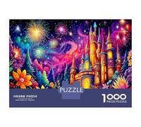 Fantasy Night Scene 1000pcs Jigsaw Puzzle Floral Fantasy Architecture - Heavy-Duty Jigsaw Cardboard & Puzzle for The Whole Family 38x26cm/1000pcs Relaxation Jigsaw Puzzle