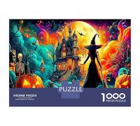 Fantasy Night Scene Jigsaw Puzzle Witch in Cosmos 1000 Pieces for Adults Brain Training Stress Relief Home Decor Gift 70x50cm/1000pcs