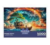 Fantasy Night Scene Jigsaw Puzzles for Adults Kids 1000 Piece Great Gifts Challenge Toy Educational Game Home Decor Mindfulness Therapy 38x26cm/1000pcs