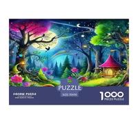 Fantasy Night Scene Jigsaw Puzzles Puzzle for Adults Kids. 1000 Pieces Whimsical Challenge Toy Educational Games Home Decoration for Adults& Kids Age 14 Years Up 70x50cm/1000pcs
