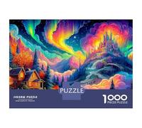 Fantasy Night Scene Jigsaws Impossible Home Decoration 1000 Piece Puzzle Psychedelic Cosmic Nebula Art Educational Games Wall Decor for Adults And Kids Age 14 Years Up 38x26cm/1000pcs