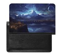 Fantasy Night Scene Passport Holder & Travel Wallet Passport Cover Protector Essentials with Credit Card Slots
