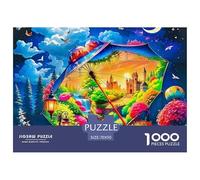 Fantasy Night Scene Puzzles 1000 Piece for Adults And Kids Stunning Night View Challenge High Difficulty Family Puzzle Game Birthday Gifts Beautiful Decoration 70x50cm/1000pcs