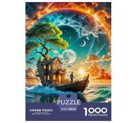 Fantasy Night Scene Puzzles 1000 Piece for Adults And Kids Stunning Night View Challenge High Difficulty Family Puzzle Game Birthday Gifts Beautiful Decoration 38x26cm/1000pcs