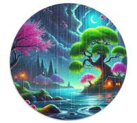 Fantasy Night Scene Puzzles 1000 Pieces for Adults And Kids Stunning Night View Unique Challenge Games Family Puzzle Game Relaxing Decor Gift Beautiful Decoration 1000pcs (67.5x67.5cm)