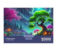 Fantasy Night Scene1000 Puzzles for Adults Jigsaw Puzzles Beautiful Decoration Puzzle Impossible Difficult Challenging Seaside Scenery Theme Brainteasing Adults Jigsaw Puzzle 70x50cm/1000pcs Education