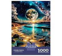 Fantasy Night Sky Jigsaw Puzzle for Adults 1000 Piece Jigsaw Puzzle Coastal Scenery for Family Stress Relief Focus 38x26cm/1000pcs
