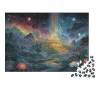 Fantasy Night Sky Jigsaw Puzzle for Adults 1000 Piece Jigsaw Puzzle Dream Palace Paper Puzzle Game for Family Relaxation Gift 70x50cm/1000pcs