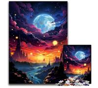 Fantasy Night Sky Puzzles for 1000 Piece Paper Jigsaw Puzzles for Adults for Home Decor & Holiday Fun 1000 PCS(38x26cm)