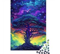 Fantasy Night Sky Tree 1000 Piece Jigsaw Puzzle Paper Puzzle for Adults Night Scene Puzzle Game for Family Relax Decor Gift 38x26cm/1000pcs