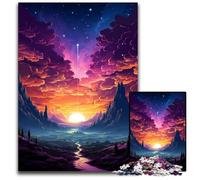 Fantasy Night View 1000 Piece Jigsaw Puzzles for Adults Paper Jigsaw Puzzles for Adults Interactive Family Game, Ideal, Family Activity Game 1000 PCS(38x26cm)