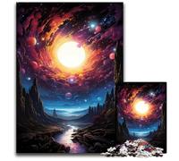 Fantasy Night View 1000 Pieces Puzzle Gifts Difficult Puzzles for Adults Educational Brain Teaser, Artistic Home & Office Decor, Age 1000 PCS(38x26cm)
