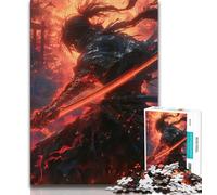 Fantasy Ninja Warrior 1000 Piece Jigsaw Puzzles for Adults & Teens,Help The Brain Exercise Addictive Toys to Cultivate Patience A Work of Art (38x26cm)