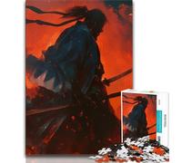 Fantasy Ninja Warrior 1000 Piece Jigsaw Puzzles for Teenagers Gifts,Stress Reliever Difficult Challenge Enhance Love between Couples 38x26cm