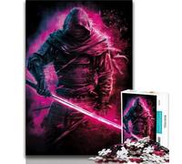 Fantasy Ninja Warrior Jigsaw Puzzles for Adults Teenagers Jigsaws Puzzle,Help The Brain Exercise Addictive Toys to Cultivate Patience Great Gift 38x26cm