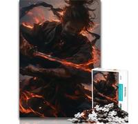 Fantasy Ninja Warrior Jigsaw Puzzles for Teenagers 1000 Piece,for Educational Game Challenge Toy for Is Ideal As A Gift for The Whole Family 50x75cm