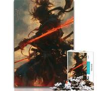 Fantasy Ninja Warrior Puzzles for Adults Teens 1000pc Puzzle,Challenging Game And Family Play with Fully Interlocking Randomly Shaped Pieces (75x50cm)