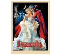 Fantasy North - Dracula - 50's Retro Vintage Horror - Vampires - 100 Textured Matte TCG Card Sleeves - Fits Magic MTG Commander Pokemon and Other Card Games - Playing Card Sleeves