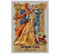 Fantasy North - Dragon Cola #1 - Original Flavor - 50's Retro Vintage - 100 Textured Matte TCG Card Sleeves - Fits Magic MTG Commander Pokemon and Other Card Games - Playing Card Sleeves
