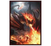 Fantasy North - Endragos - The Incinerator - Dragon Series - 100 Textured Matte TCG Card Sleeves - Fits Magic MTG Commander Pokemon and Other Card Games - Playing Card Sleeves