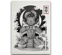 Fantasy North - Heike's Revenge - Japanese Inked Yokai Series - 100 Textured Matte TCG Card Sleeves - Fits Magic MTG Commander Pokemon and Other Card Games - Playing Card Sleeves