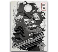 Fantasy North - Kunoichi's Mission - Japanese Inked Yokai Series - Ninja - 100 Textured Matte TCG Card Sleeves - Fits Magic MTG Commander Pokemon and Other Card Games - Playing Card Sleeves