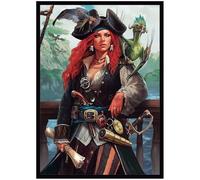 Fantasy North - Olivia Hughes - Captain of The Maiden’s Luck - 100 Smooth Matte TCG Card Sleeves - Fits Magic MTG Commander Pokemon and Other Card Games - Playing Card Sleeves