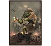 Fantasy North - Skryn - Ruthless Skirmisher - 100 Textured Matte TCG Card Sleeves - Fits Magic MTG Commander Pokemon and Other Card Games - Playing Card Sleeves