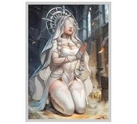 Fantasy North - Theresa - Ash-Shrine Maiden - 100 Textured Matte TCG Card Sleeves - Fits Magic MTG Commander Pokemon and Other Card Games - Playing Card Sleeves