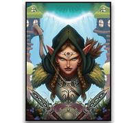 Fantasy North - Wood Elves - Heritage Card Backs - 100 Textured Matte TCG Card Sleeves - Fits Magic MTG Commander Pokemon and Other Card Games - Playing Card Sleeves