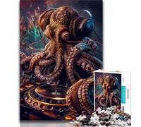 Fantasy Octopus Jigsaws Puzzles 1000 Pieces for Adults Gifts,Brain Intelligence Challenge Addictive Toys for Home Decoration (50x75cm)