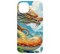 Fantasy Orange Dragon Mountains Case for iPhone 14 Plus