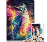 Fantasy Owl Jigsaw Puzzles for Teenagers 1000 Jigsaws,Stress Reliever Difficult Challenge Suitable for Desktop Decoration (38x26cm)