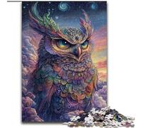 Fantasy Owl Jigsaw Puzzles for Teenagers 1000 Piece, Art Interesting Stress Reduction Wishlist with Santa Claus for Age 14 (50x75cm)