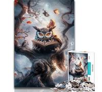 Fantasy Owl JigsawPuzzle 1000 Pieces for Adults,Challenging Game And Family Play for Is Ideal As A Gift for The Whole Family (50x75cm)